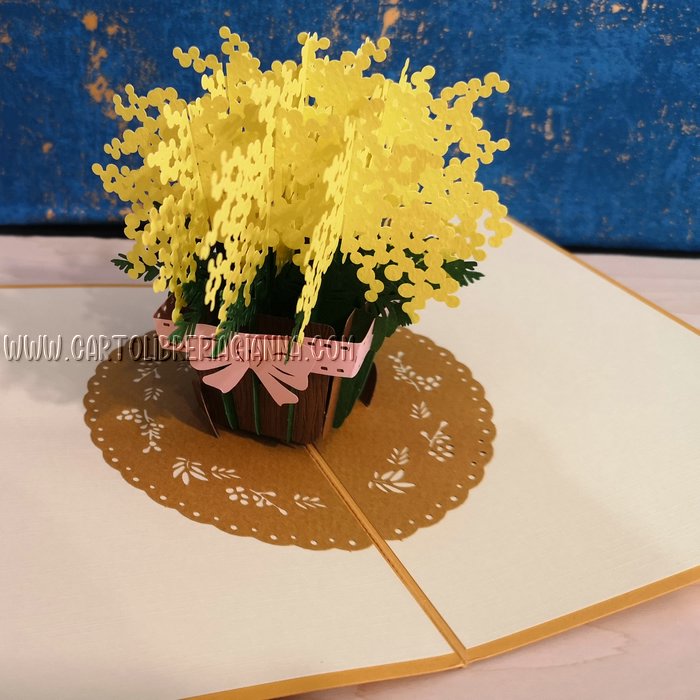 Biglietto Origami Fai Da Te Messaggio In Bottiglia | Con Fiori E Farfalle | Fatto A Mano In Irlanda Cod. 20083 - 2