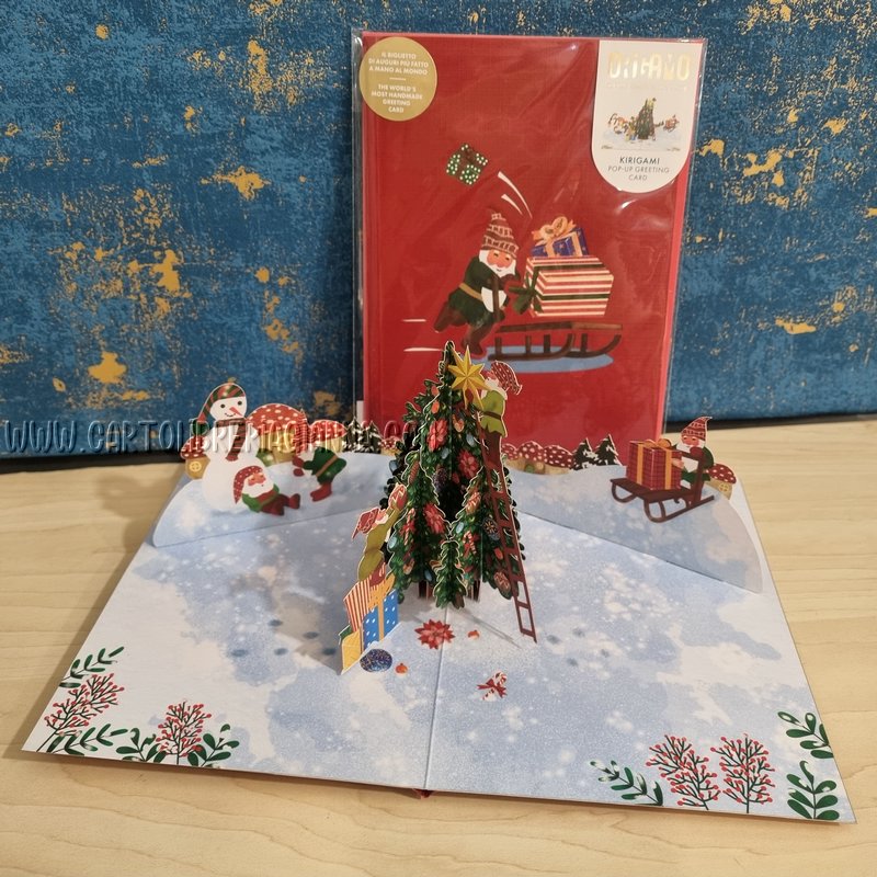 Biglietto Auguri Con Origami A Sorpresa - Il Veliero Dei Pirati - RF Distribution - 15x20 Cm
